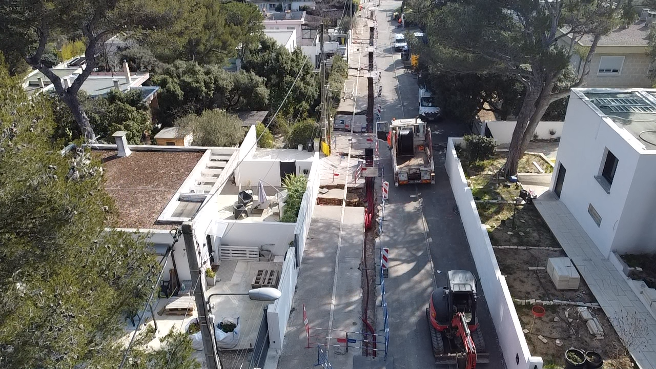 Enfouissement des réseaux à Carnoux-en-Provence